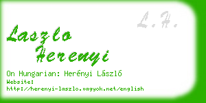 laszlo herenyi business card