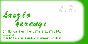 laszlo herenyi business card